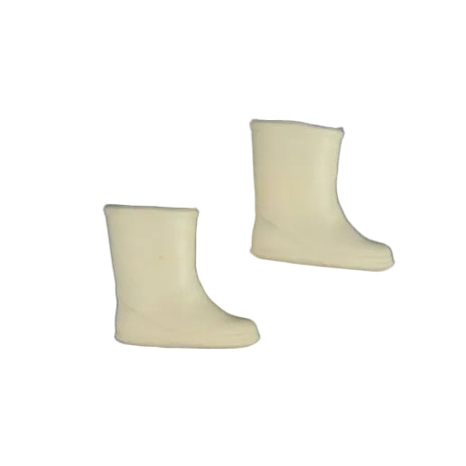 Mattel Tutti 1966 White Rain Boots for outfits such as Puddle Jumpers and Fun Timers