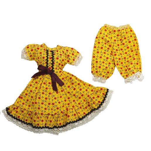 UNIQUE Calico Lassie Dress & Pantaloons