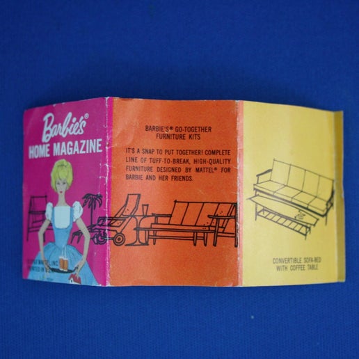 Mattel Barbie "Barbie's Home Magazine" for sets such as Go Together furniture