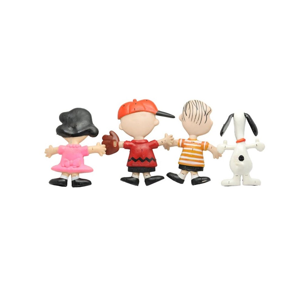 1969 Bendables Peanuts Gang lot - Charlie Brown, Lucy, Snoopy, and Linus