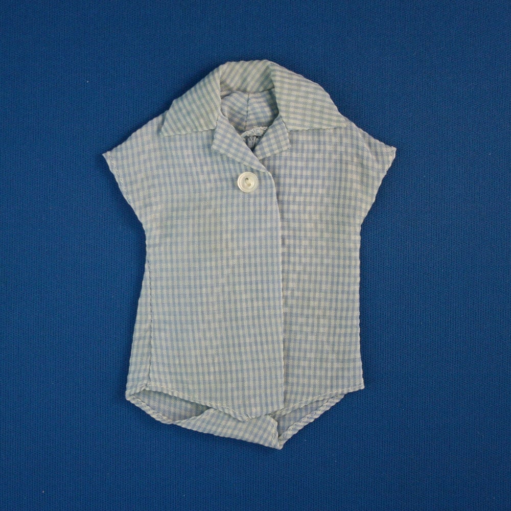 Mattel Barbie #916 Commuter Set Blue Check Blouse
