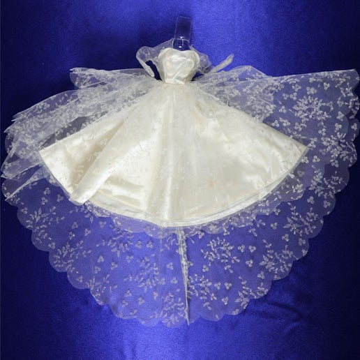 Mattel Barbie #972 Wedding Day Set Gown Dress