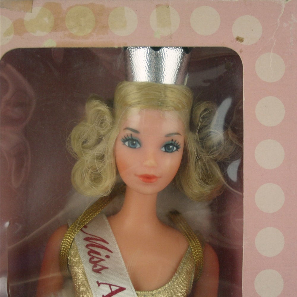 Mattel Miss America 1972 Quick Curl Doll NRFB Early Style Box