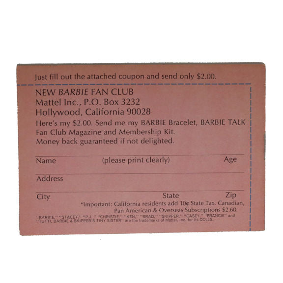 Mattel Barbie MOD Era 1970 Booklet