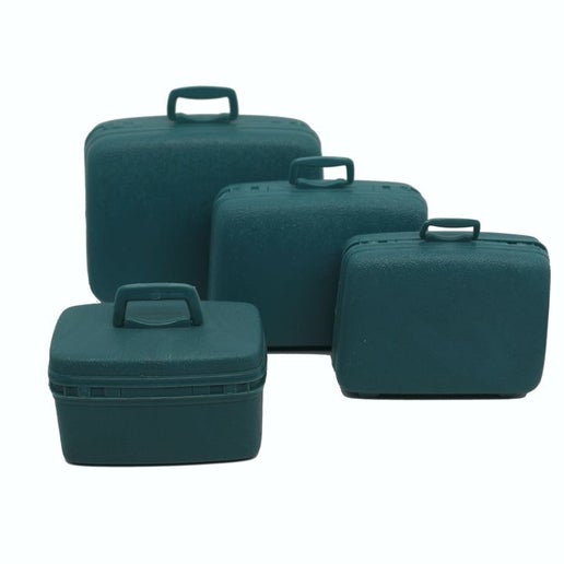 Vintage Barbie doll-sized Samsonite-style luggage - Four-Piece Set - Navy Blue