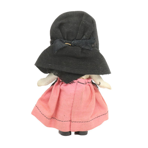 1930s 3 1/2" Dollhouse Bisque Girl Doll Made in Japan