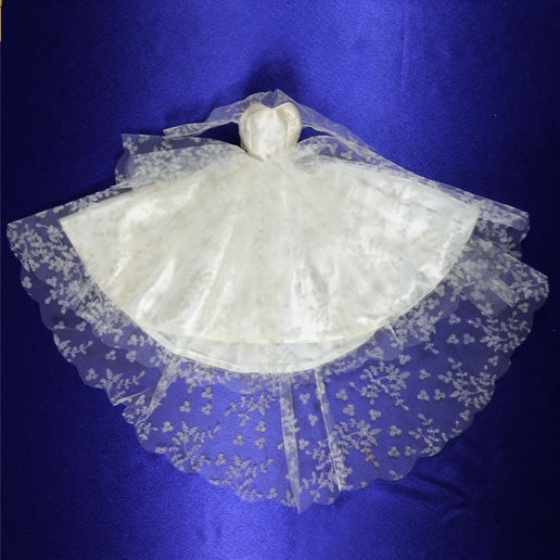 Mattel Barbie #972 Wedding Day Set Gown Dress