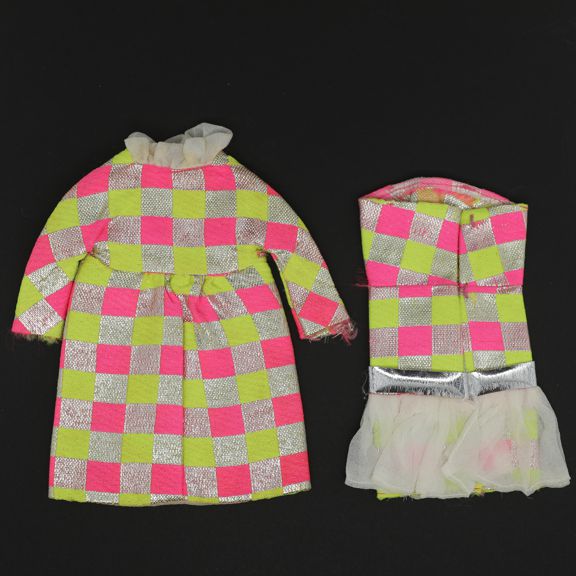 Mattel Barbie MOD Era Sparkle Squares Dress and Coat