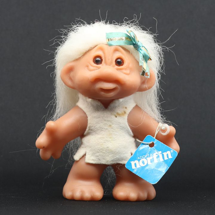 Norfin troll 5 1/2" Style #520 Little Sister White Hair