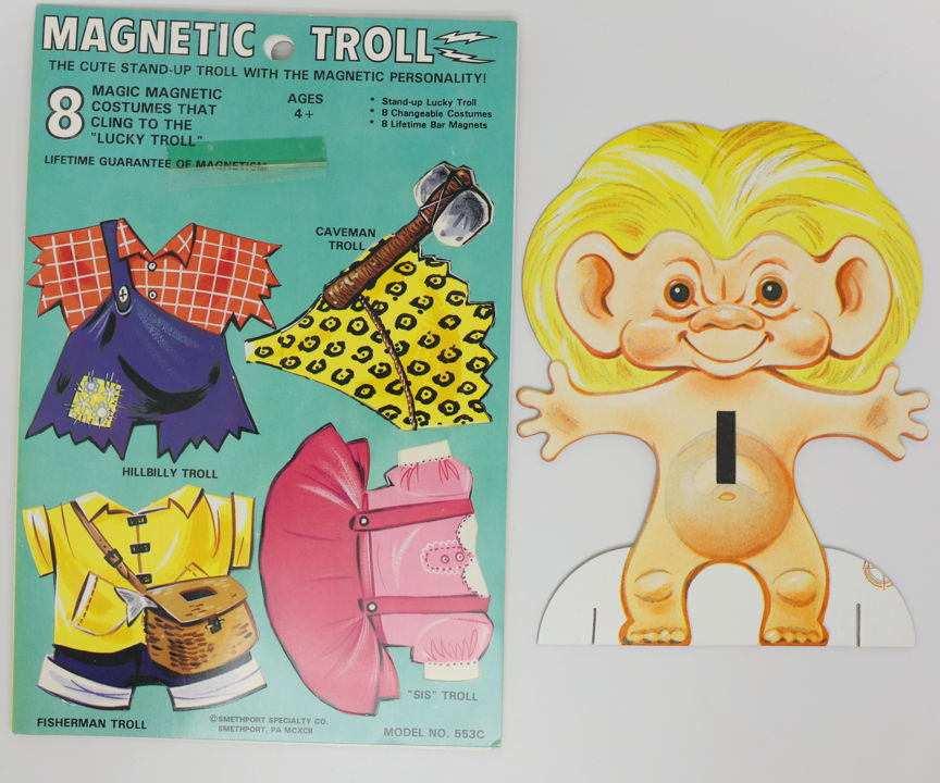 Smethport Troll 1980s Magnetic Paper Doll