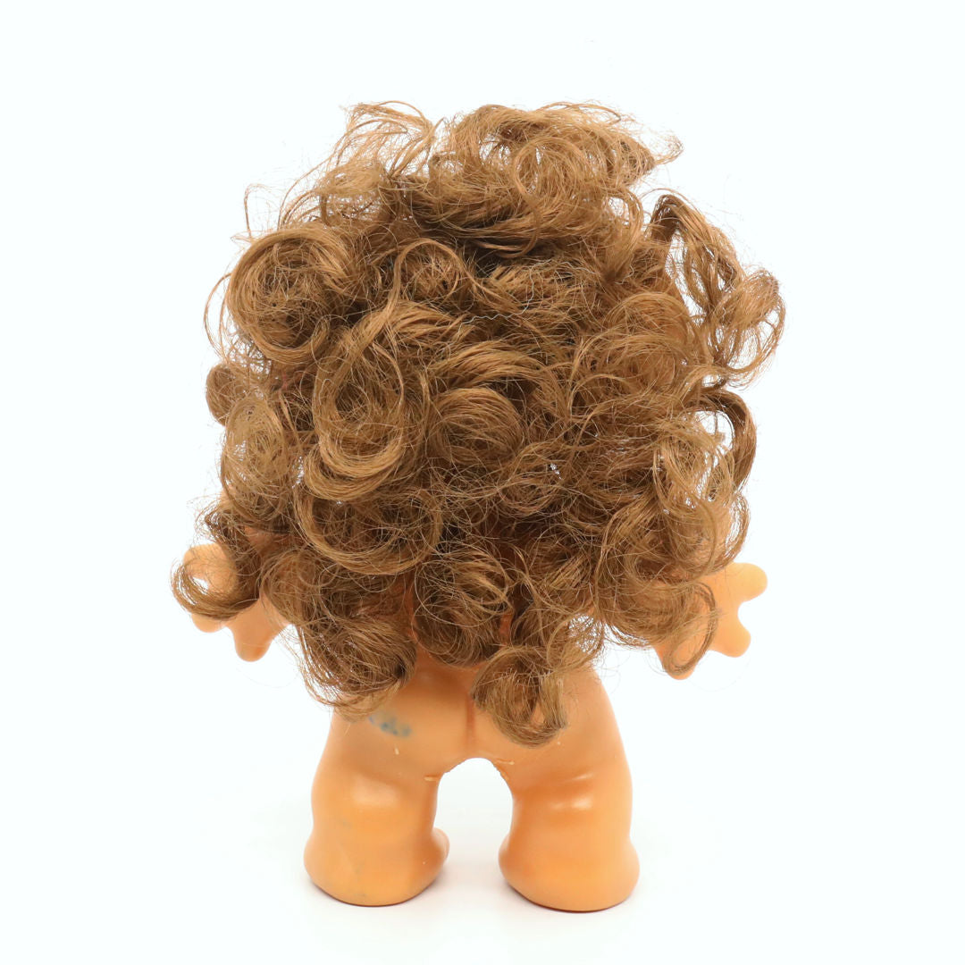 Uneeda Wishnik Sparkle Rhinestone Eyes Curly Hair Troll Doll