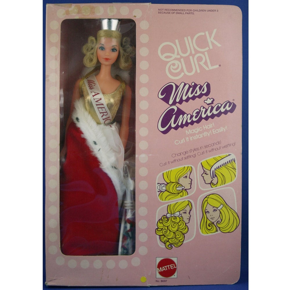 Mattel Miss America 1972 Quick Curl Doll NRFB Early Style Box