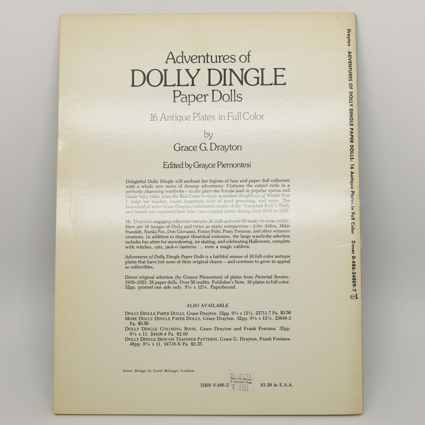 1985 Adventures of Dolly Dingle (Remake of 1916-1923) Paper Doll New, Uncut