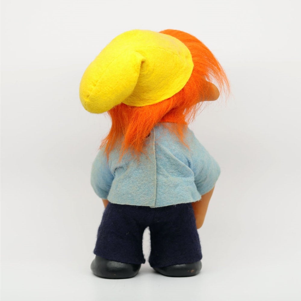 Norfin 1982 9 1/2" troll with orange hair and orange eyes