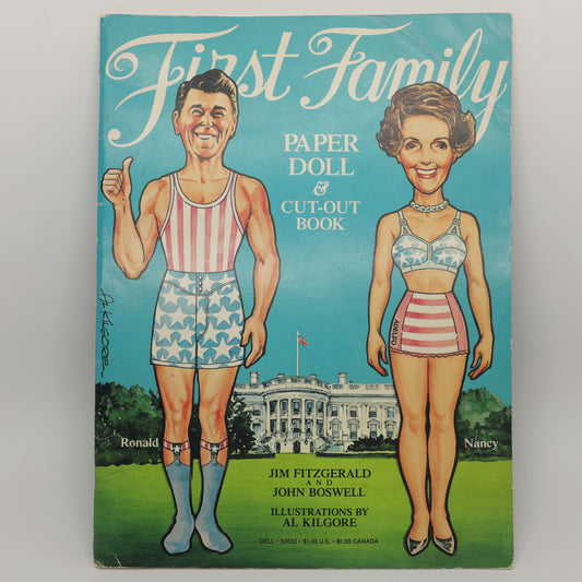 1981 First Family Paper Doll Ronald Reagan New, Uncut