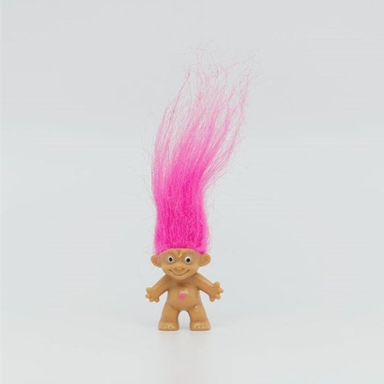 ACE 1991 Treasure Troll 1 3/4" Pin - Hot Pink Hair