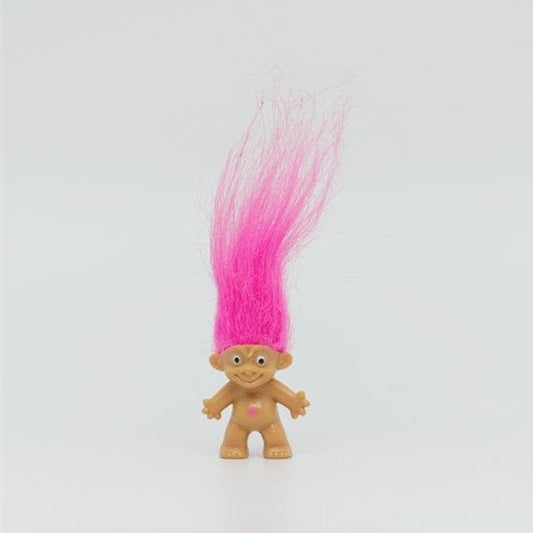 ACE 1991 Treasure Troll 1 3/4" Pin - Hot Pink Hair