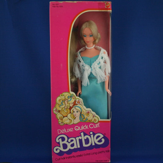 Mattel Barbie 1975 Deluxe Quick Curl Doll NRFB