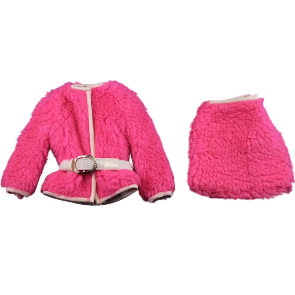 Mattel Barbie 1968 Snug Fuzz Jacket, Skirt, Belt