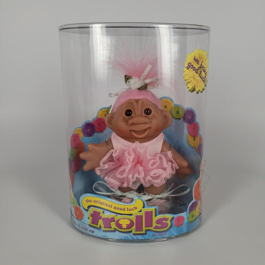 Jakks Pacific 2006 5" DAM Ballerina Troll, Original Good Luck Doll