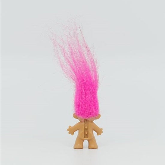 ACE 1991 Treasure Troll 1 3/4" Pin - Hot Pink Hair