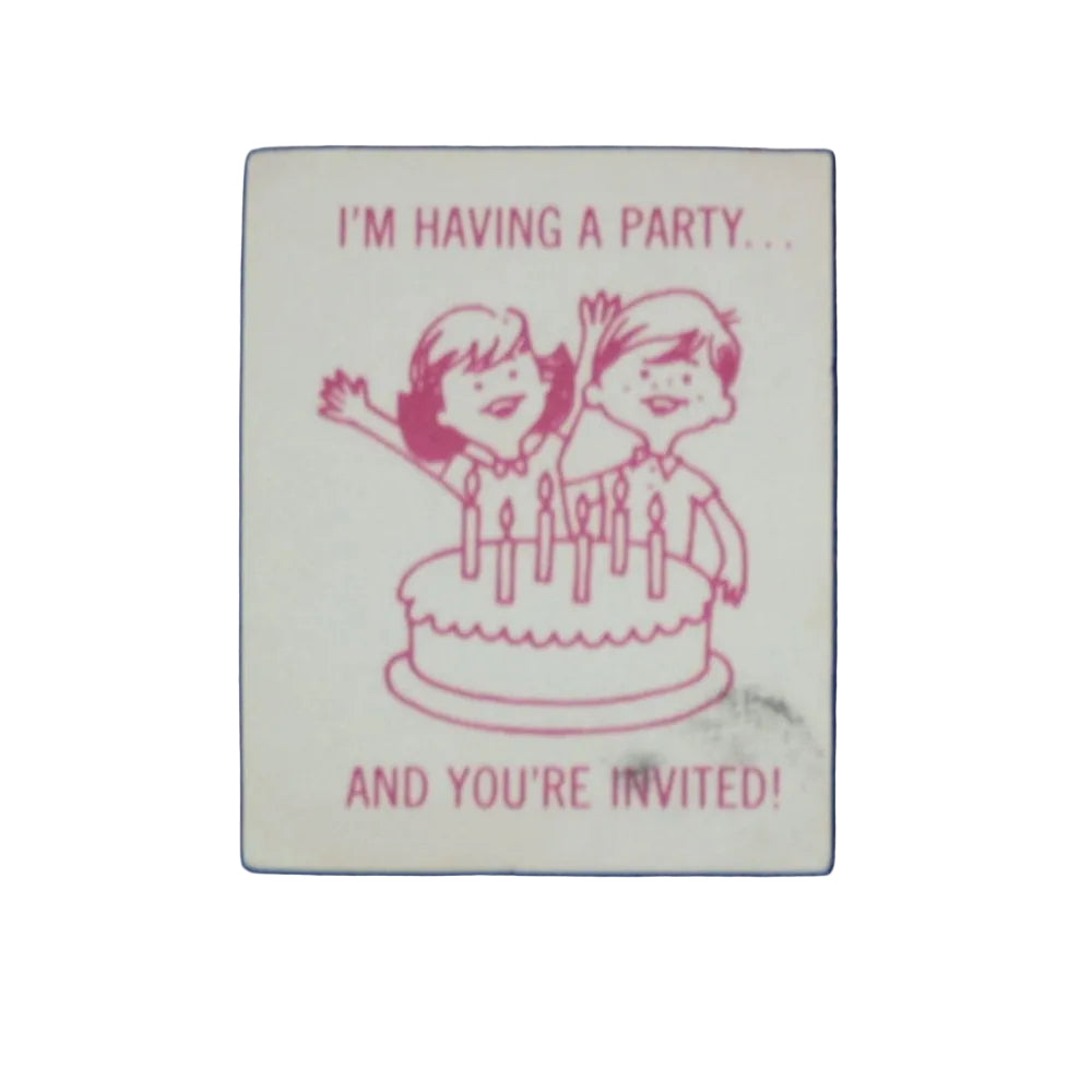 Mattel Skipper Tutti 1965 Party Invitation
