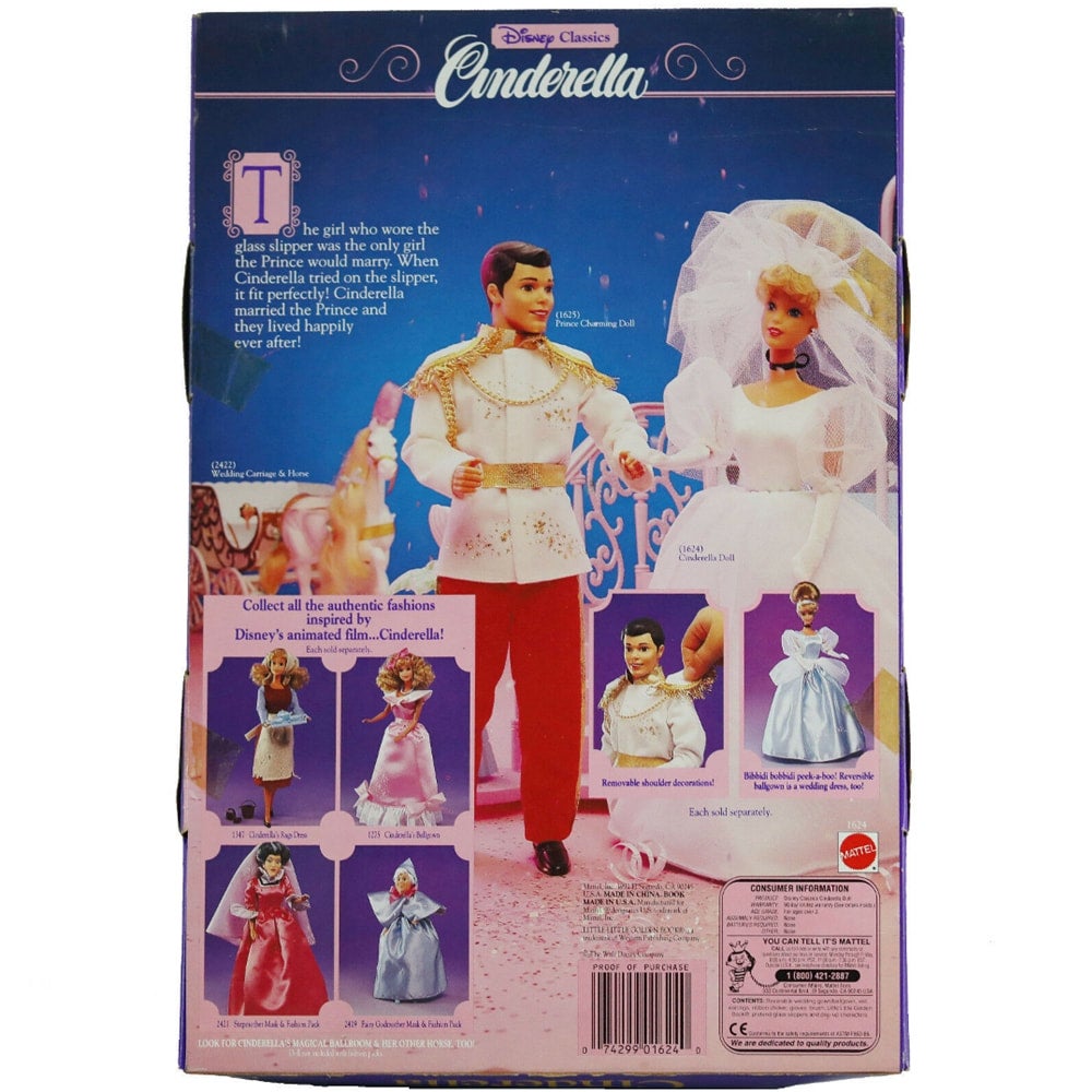 1991 Disney Classics Cinderella doll by Mattel NRFB with Little Golden Book