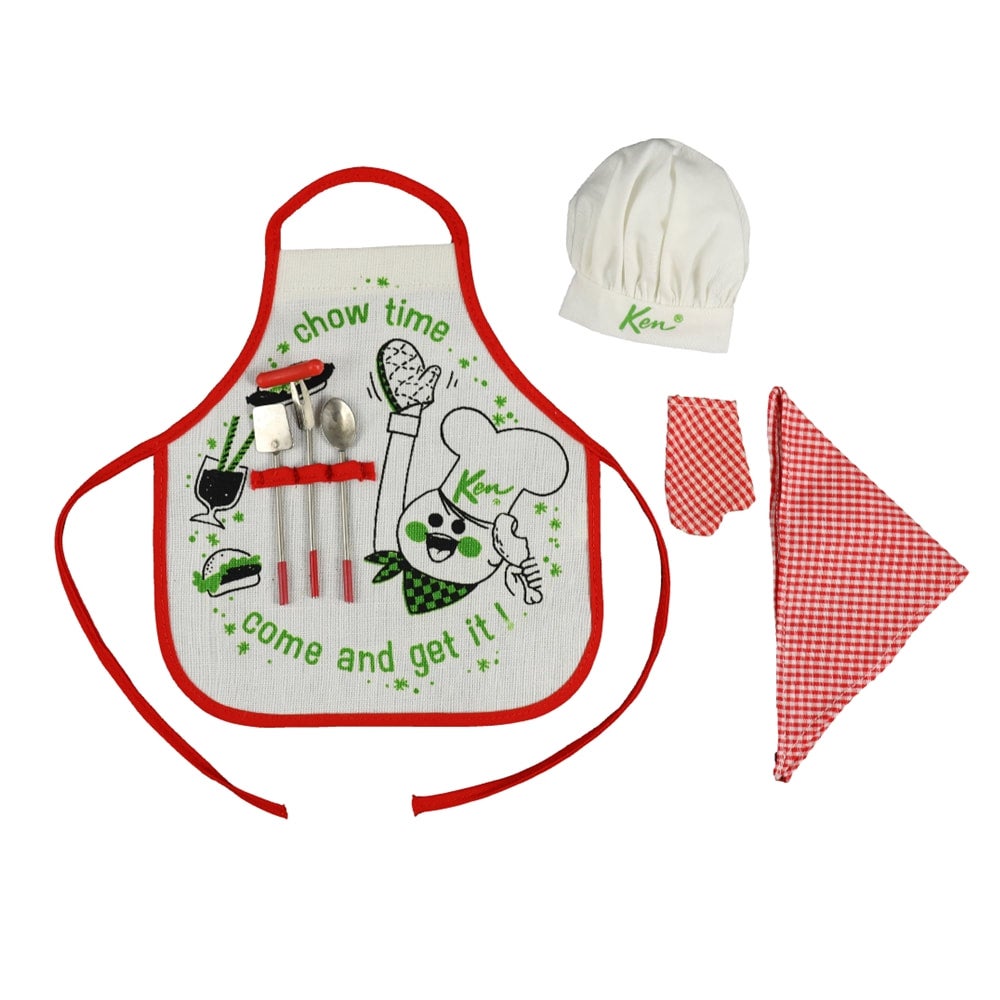 Mattel Ken Cheerful Chef Complete Set
