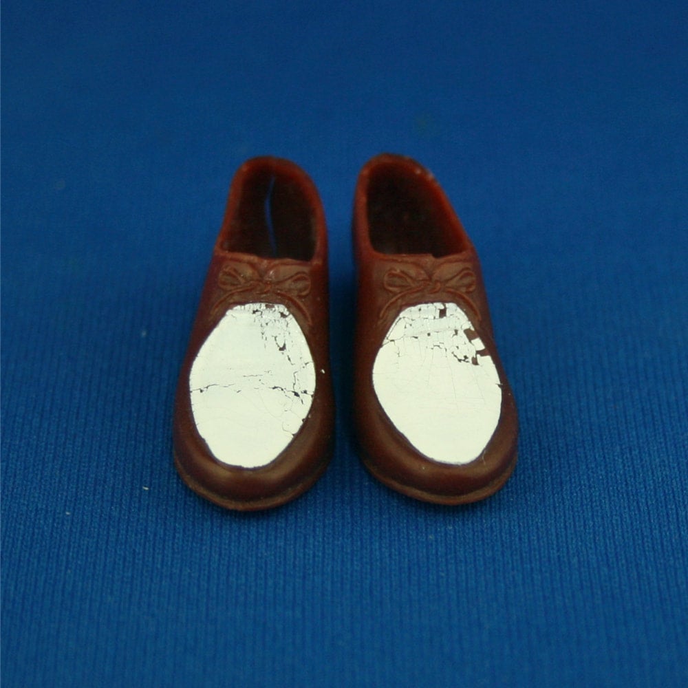 Mattel Ken 1962 Shoes Brown with White Upper
