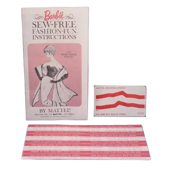 Mattel Barbie 1965 Sew Free: Debutante Party Instruction Book and Sew-Free Strips