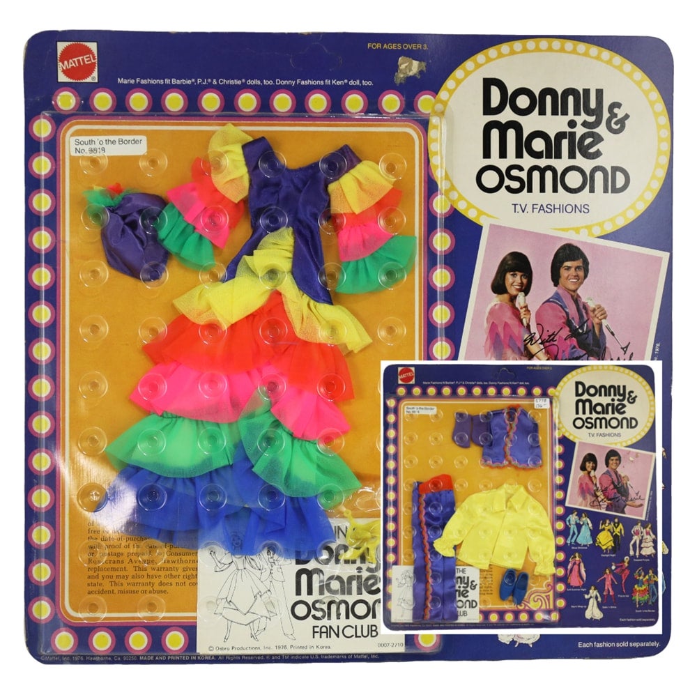 Mattel Donny and Marie Osmond T.V. Fashions 1976 "South O' the Border" NRFB Paired Set