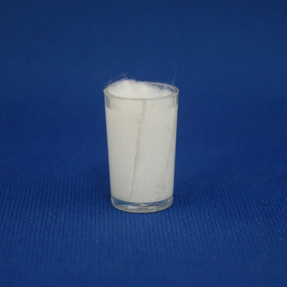 Mattel Vintage 1960s Glass of "Milk" with Cotton "Foam"