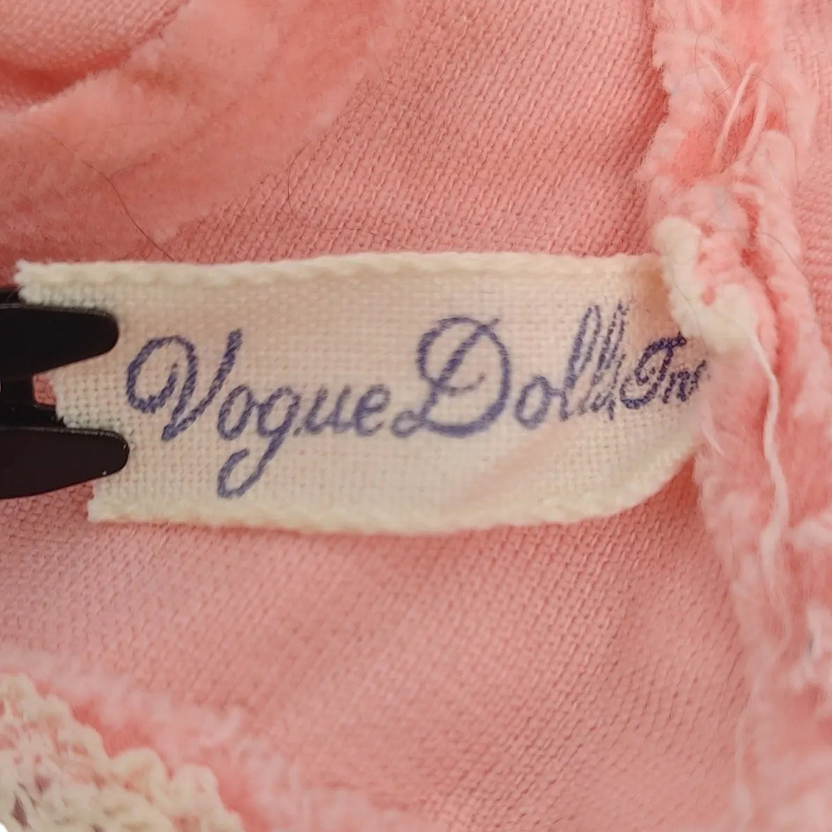 Vogue Ginny 1950s Pink Velvet Dress