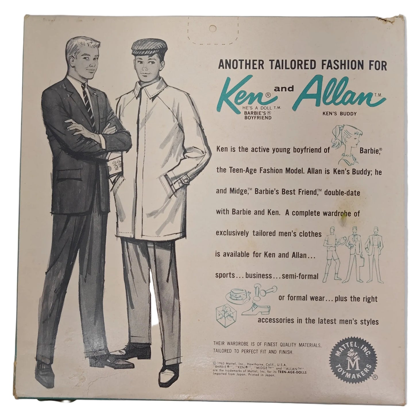 Mattel Ken 1964 Roller Skate Date NRFB