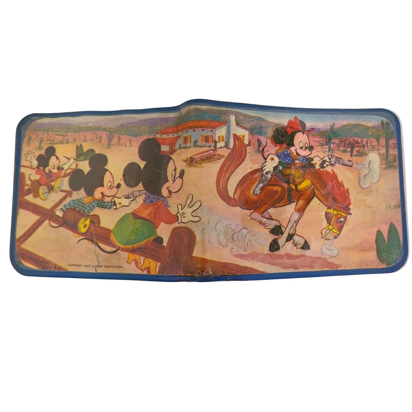 1950s Walt Disney's Cowboy Mickey Mouse vinyl child wallet