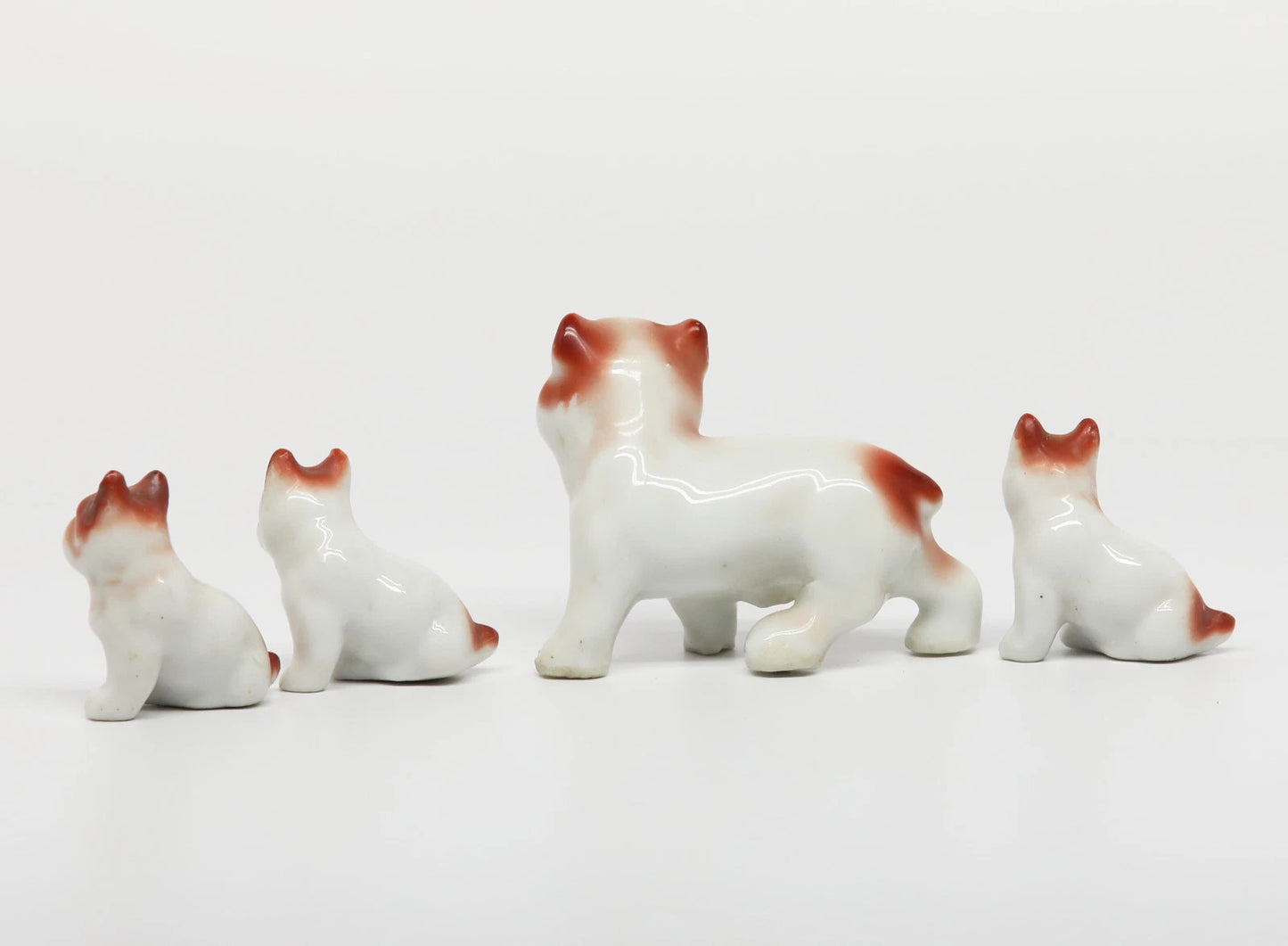 Vintage Ceramic Bulldog Family