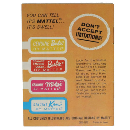 Mattel Barbie Ken Midge 1962 Booklet