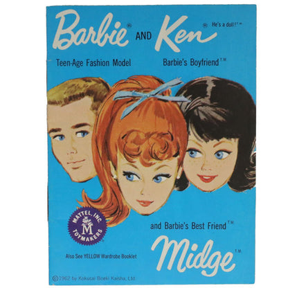 Mattel Barbie Ken Midge 1962 Booklet