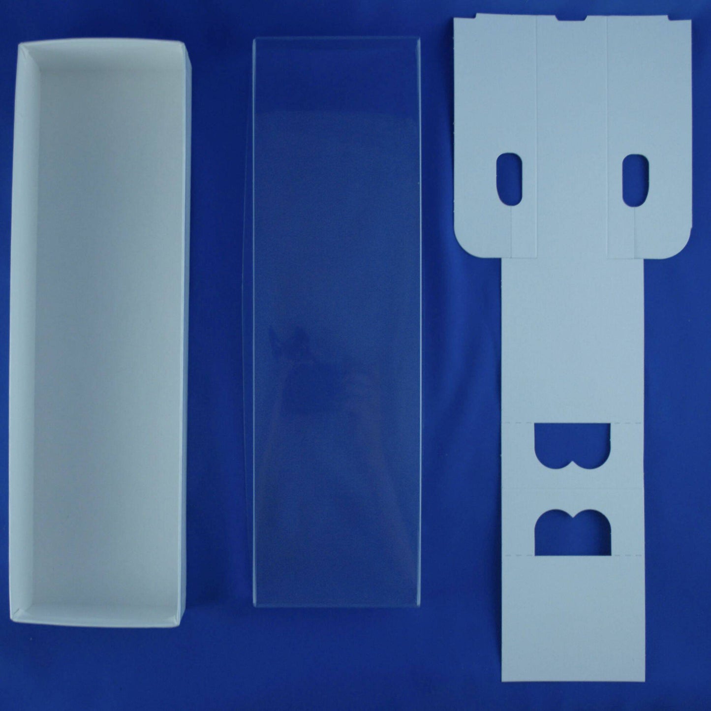 12 3/4" White Doll Box with Clear Lid