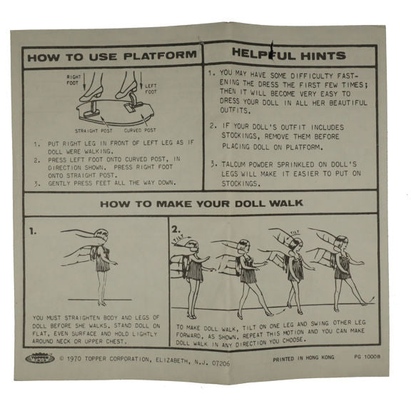 Topper Toys Dawn Instruction Sheet