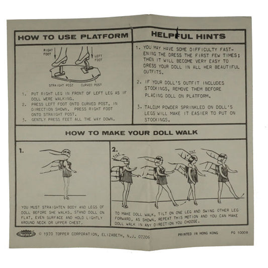 Topper Toys Dawn Instruction Sheet