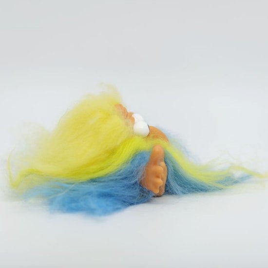 Royalty Designs of Florida (RDF) 1967 Guru Troll 3.5" Yellow and Blue