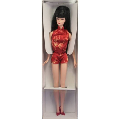 12 3/4" White Doll Box with Clear Lid