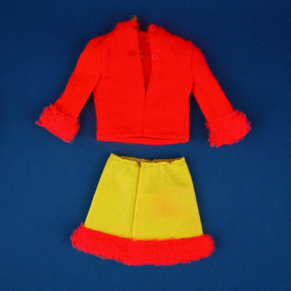 Mattel Barbie MOD Era Hurray For Leather Sweater Blouse and "Leather" Skirt