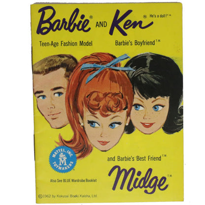 Mattel Barbie Ken Midge 1962 Booklet
