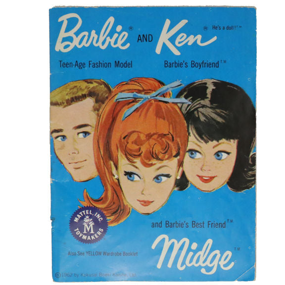 Mattel Barbie Ken Midge 1962 Booklet