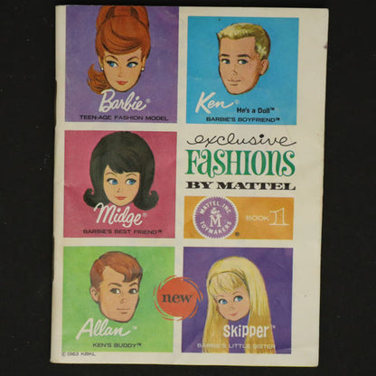 Mattel Barbie Ken Midge Allan Skipper 1963 Book 1 Booklet