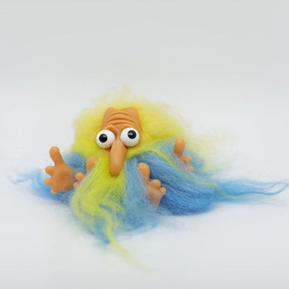Royalty Designs of Florida (RDF) 1967 Guru Troll 3.5" Yellow and Blue