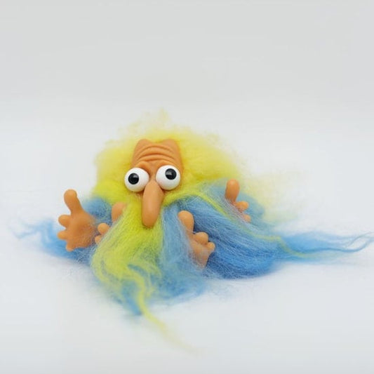 Royalty Designs of Florida (RDF) 1967 Guru Troll 3.5" Yellow and Blue