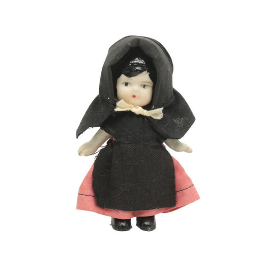 1930s 3 1/2" Dollhouse Bisque Girl Doll Made in Japan